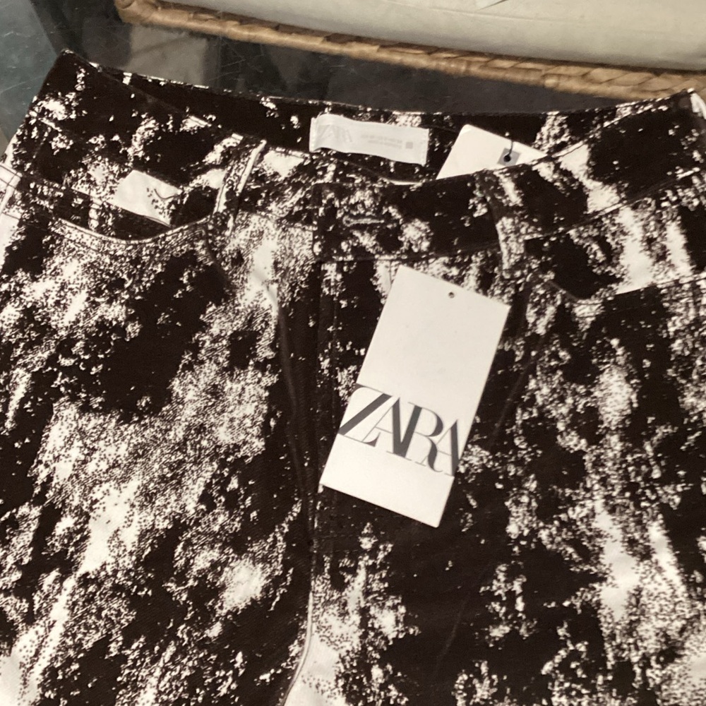 Zara Animal Print Jeans